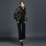 Green Chinchilla Fur Jacket Calypso - Image 4
