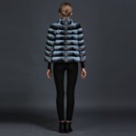 Blue Chinchilla Fur Jacket Océane - Image 2