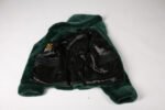 Men's Green Mink Fur Bomber Hooded - Image 5