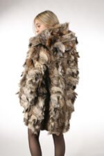 Bobcat Lynx Fur Coat Hooded Sectional - Image 7