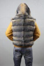 Yellow Reversible Fox Fur Lined Hooded Parka - Image 2