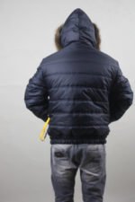 Blue Hooded Fox Fur Lined Men's Parka - Image 4