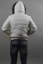 White Fur Lined Hooded Parka - Image 5