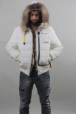 White Fur Lined Hooded Parka - Image 7