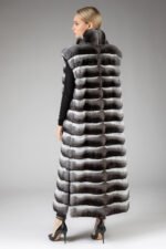Long Chinchilla Fur Vest Nadia - Image 4