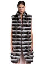 Long Chinchilla Fur Vest Irene - Image 3