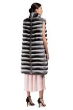 Long Chinchilla Fur Vest Irene - Image 2
