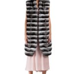 Long Chinchilla Fur Vest Irene