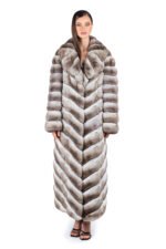 Long Beige Chinchilla Coat