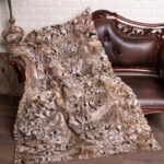 Lynx Bobcat Fur Blanket Throw