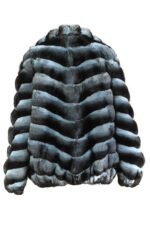 Blue Chinchilla Fur Coat - Image 2