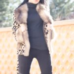 Rex Rabbit Fur Jacket Sheared Leopard