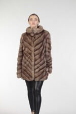 Diagonal Sable Fur Coat - Image 4
