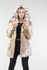 Bobcat Lynx Fur Coat & Hood - Image 2