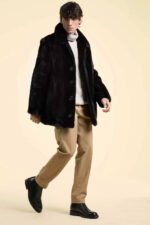 Mahogany Mink Fur Coat Mens - Image 4