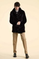 Mahogany Mink Fur Coat Mens - Image 3