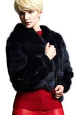 Navy Sable Fur Jacket
