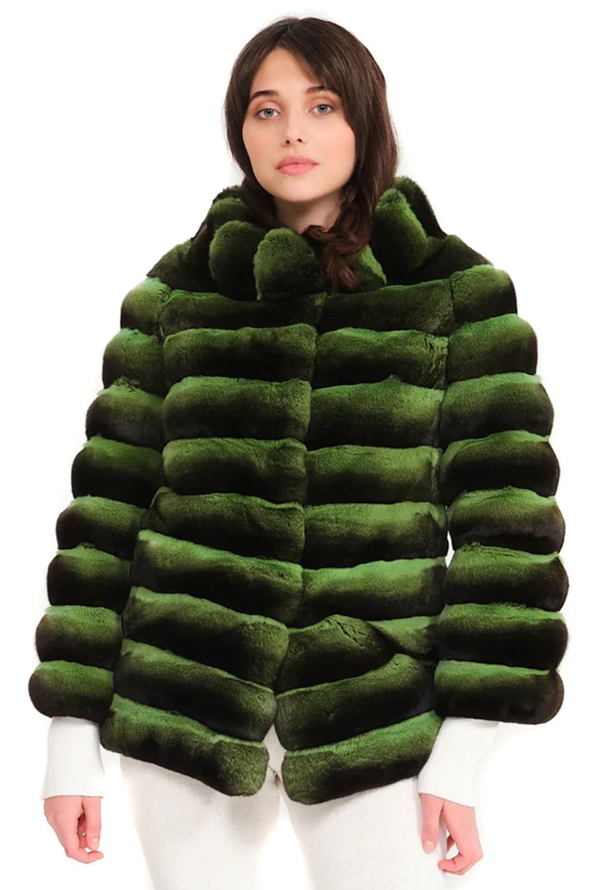 Neon_Green_Chinchilla_Coat__49306__27102 Neon Green Chinchilla Jacket - Image 1