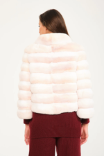 Peach Chinchilla Jacket Kierstin - Image 3