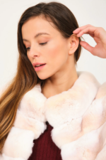 Peach Chinchilla Jacket Kierstin - Image 6