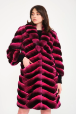 Red Chinchilla Coat Vienna - Image 4