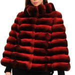 Red Chinchilla Fur Jacket Hera