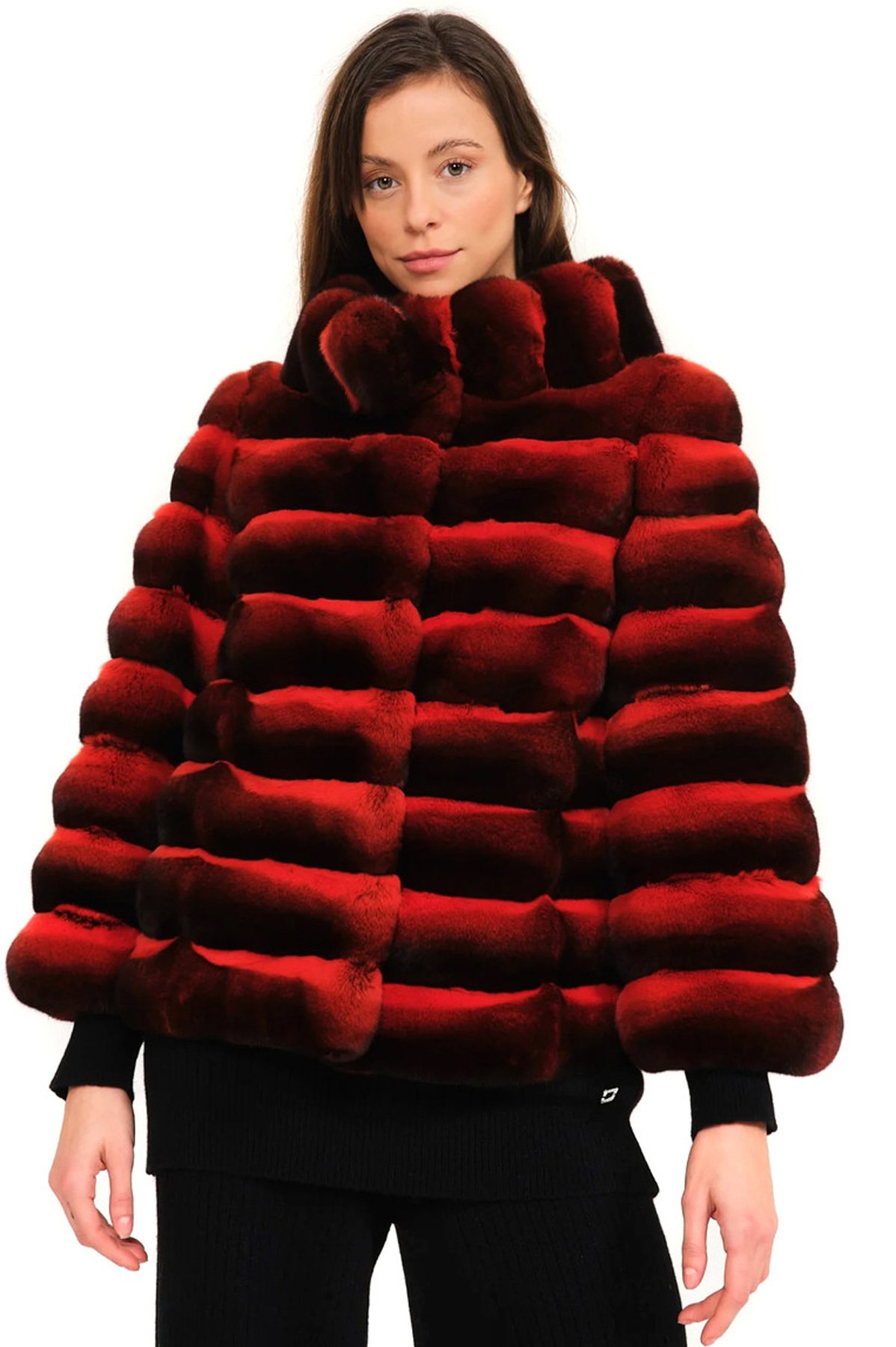 Red_Chinchilla_Fur_Jacket_Hera__12209__34137 Red Chinchilla Fur Jacket Hera - Image 1