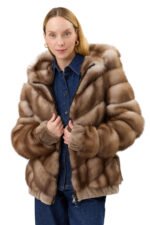 Russian Sable Fur Bomber Jacket Josephine - Image 4