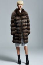 Panelled Sable Fur Coat - Image 4