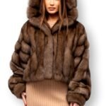 Sable Fur Bomber Thyra Hooded