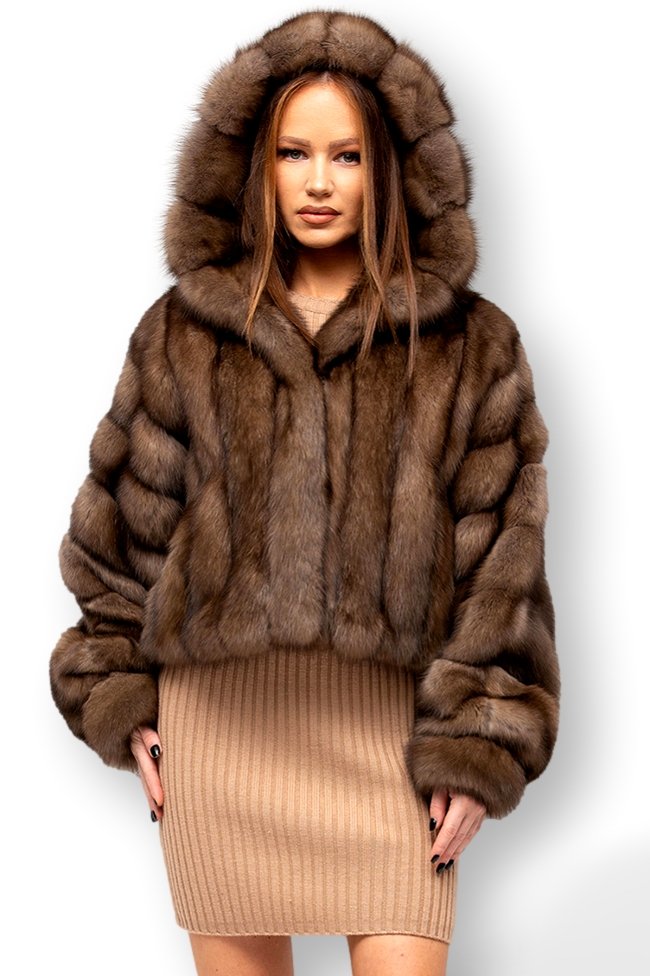 Sable_Fur_Bomber_Thyra_Hooded___46165 Sable Fur Bomber Thyra Hooded - Image 1