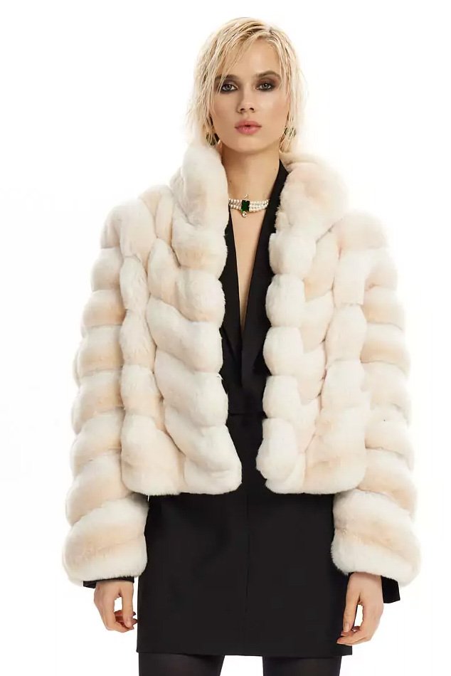 Tan_Chinchilla_Fur_Jacket_1__96171 Tan Chinchilla Fur Jacket Donella - Image 1