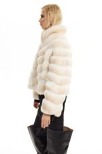 Tan Chinchilla Fur Jacket Donella - Image 5