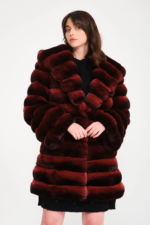 Tri-Length Red Chinchilla Coat