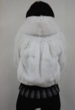 Snow White Rex Rabbit Fur Jacket Fox Collar