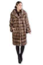 Sable Fur Coat Knee Length Vanessa