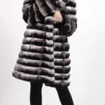 Amazing 7/8 Chinchilla Fur Horizontal Stroller 0623