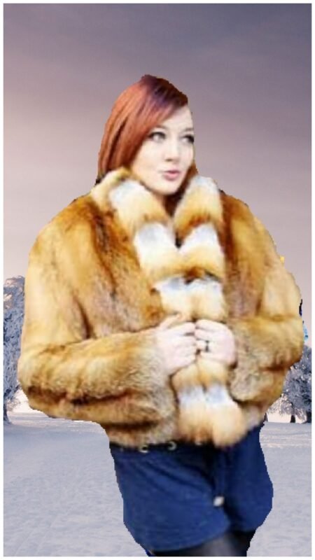 Amazing Red Fox Fur Bolero Jacket 4344
