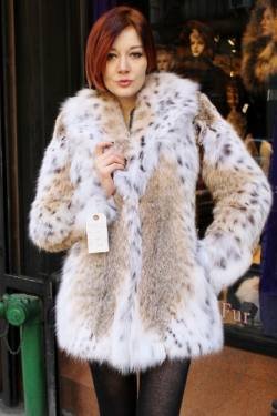American Cat Lynx Fur Jacket 572