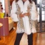 American Cat lynx jacket White Fox Tuxedo Fronts Sleeve Trim 669