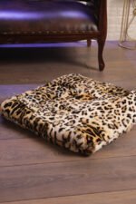 Leopard Print Rex Fur Blanket Throw - Image 2