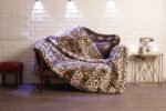 Leopard Print Rex Fur Blanket Throw - Image 5