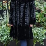 Black Diamond Cut Sheared Mink Stroller 94847