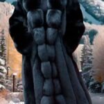 Black Fox Coat Full Length 77287