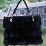 Black Fox Fur Bag 4323