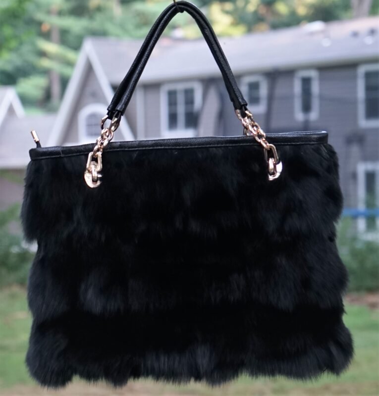 Black Fox Fur Bag 4323