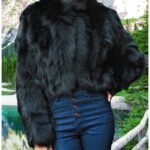 Black Fox Fur Jacket 09346