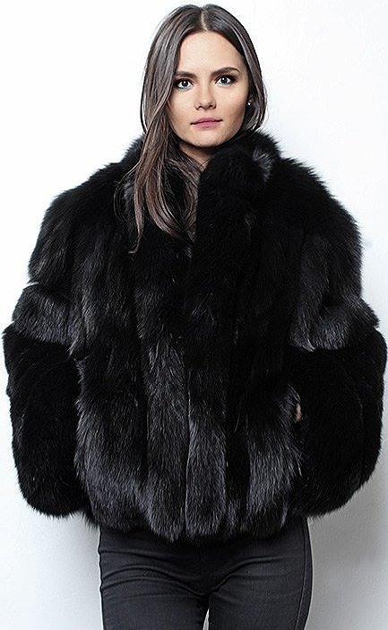 Black Fox Fur Jacket 3214