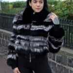 Black Fox Jacket Silver Fox Inserts Size Small 83737