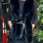 Black Fox Vest Belted 8832